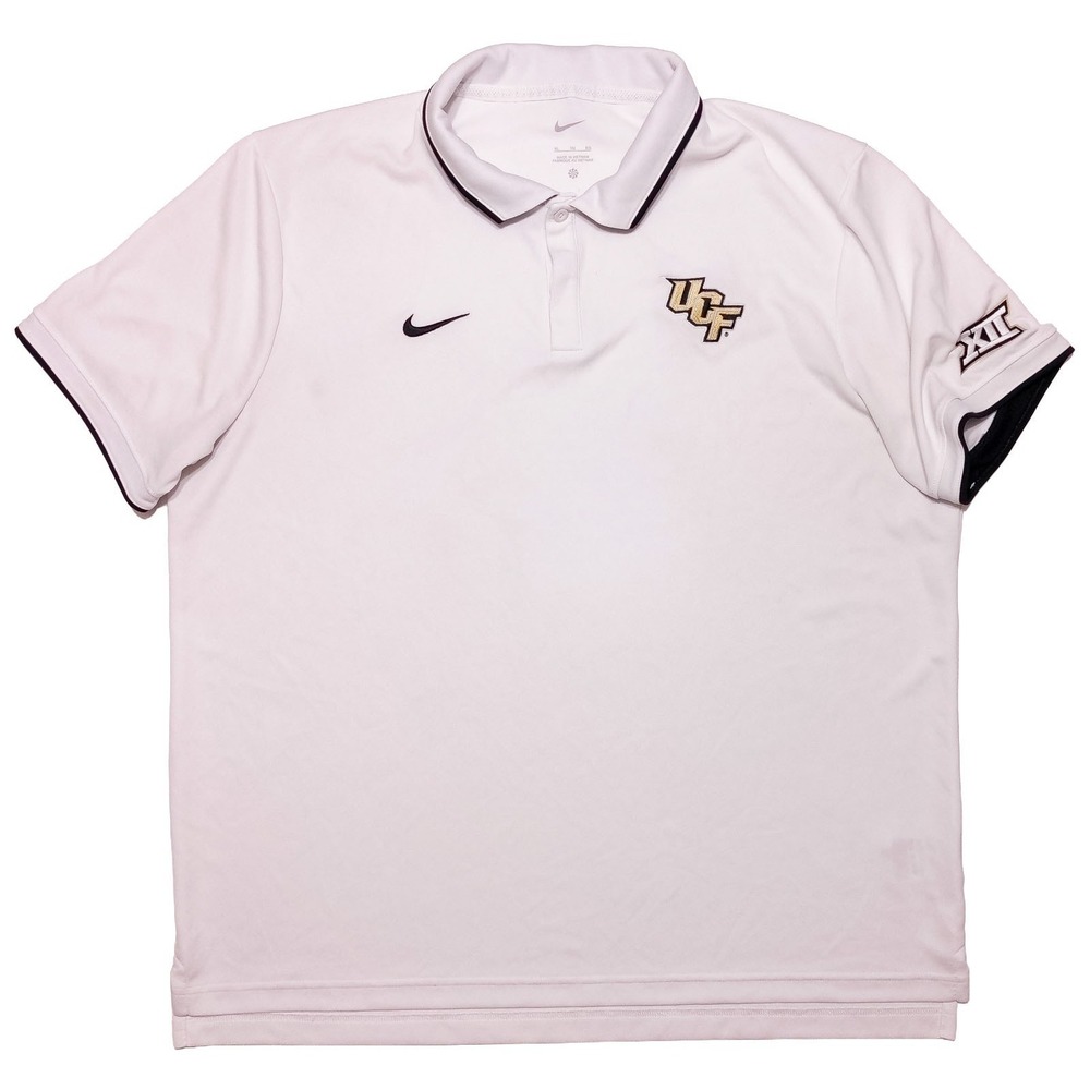 NIKE UCF‎ Knights Polo Shirt Big 12 White XL